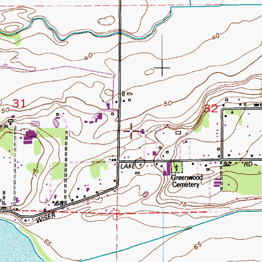 Topographic Map of Wiser Lake Farm, WA