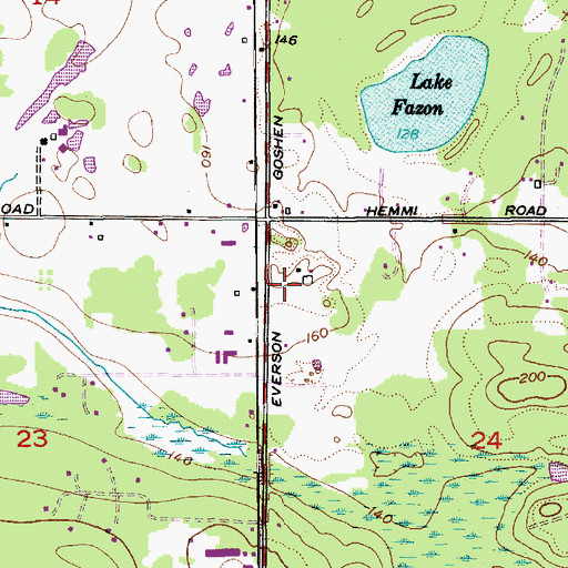 Topographic Map of Springcrest Farm, WA
