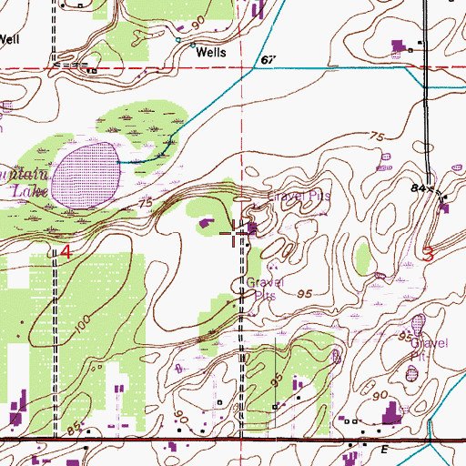 Topographic Map of Timberlake Farms, WA