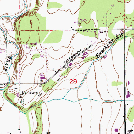Topographic Map of Forest Grove Farm, WA