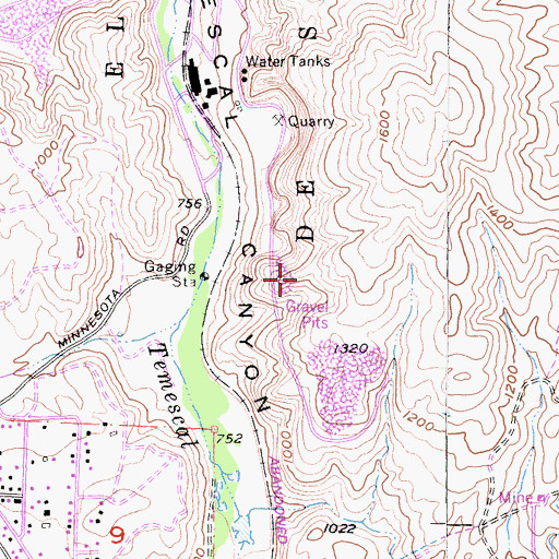 Topographic Map of Eagle Valley Quarry, CA