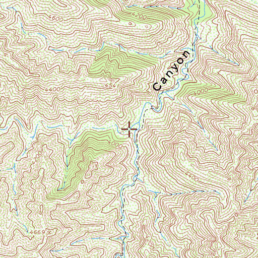 Topographic Map of Chokecherry Canyon, CA