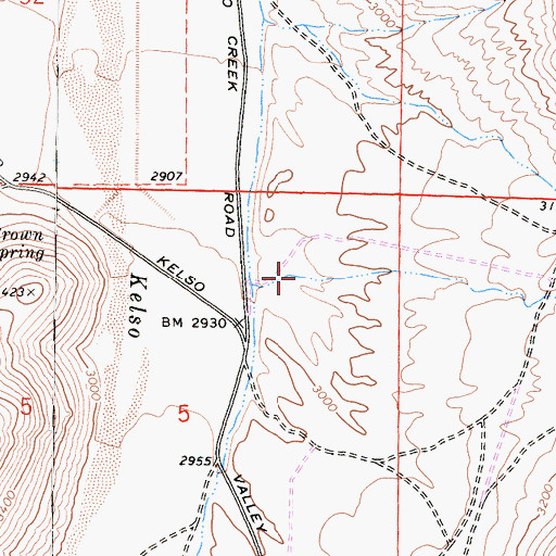 Topographic Map of Cholla Canyon, CA