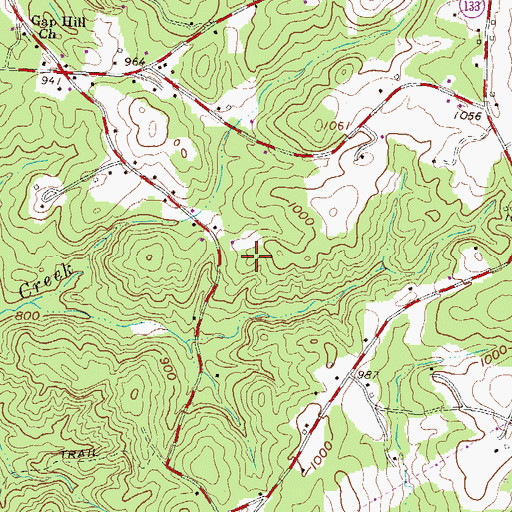 Topographic Map of New Beginnings Independent Baptist Church, SC