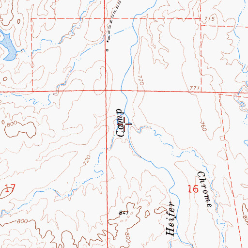 Topographic Map of Chrome Creek, CA