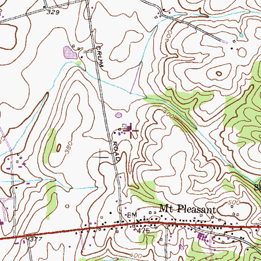 Topographic Map of Venture and Luck Farms, MD