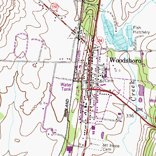 Topographic Map of Rocky Glade Farms, MD