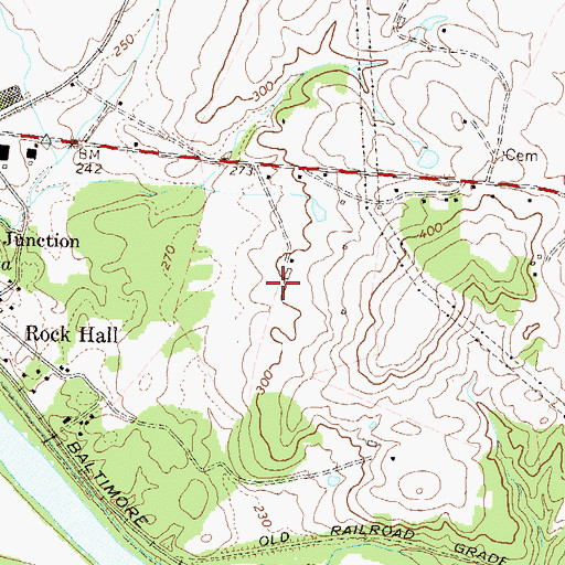 Topographic Map of Rocky Point Farm, MD