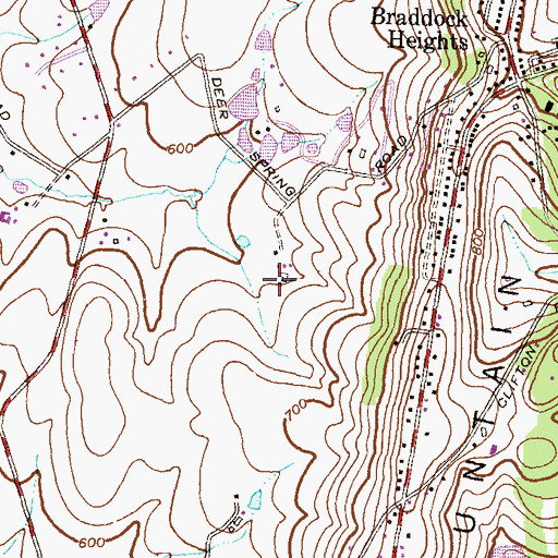 Topographic Map of Deerspring Dairy Farm, MD