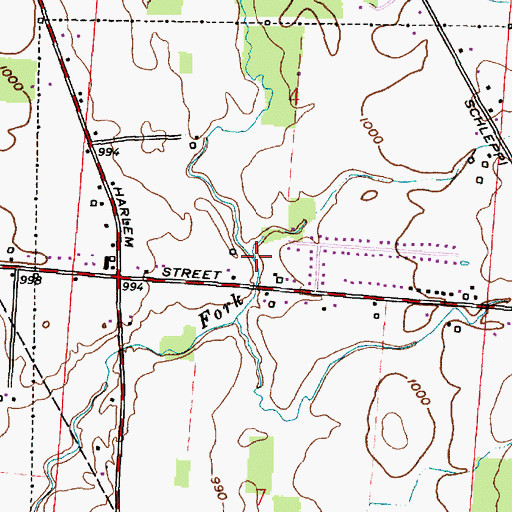 Topographic Map of Schleppi Run, OH