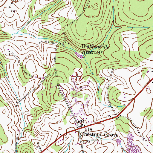 Topographic Map of Vanishing Pond Farm, MD