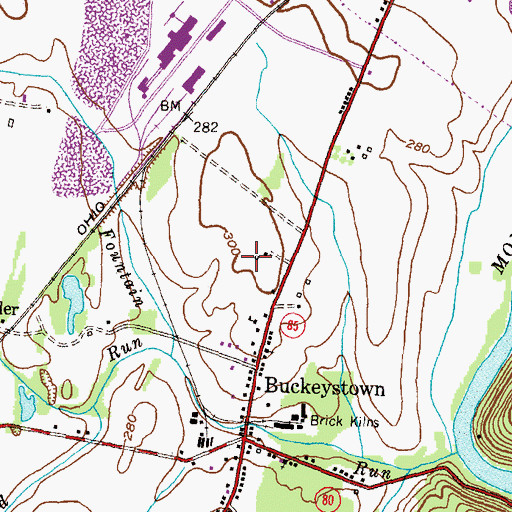 Topographic Map of Hedgeapple Farm, MD
