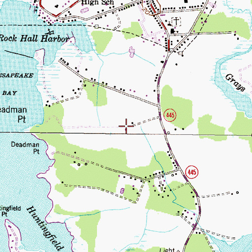 Topographic Map of Harborview Farms, MD