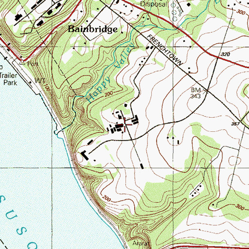 Topographic Map of Mount Ararat Farms, MD