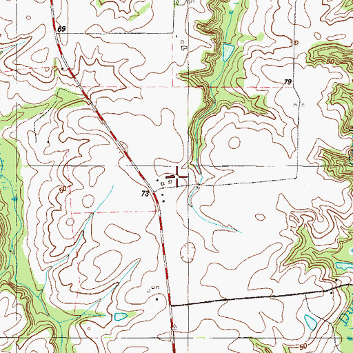 Topographic Map of Quiet Acres Farm, MD