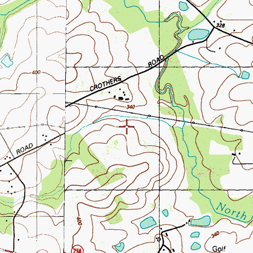 Topographic Map of Long Green Farms, MD