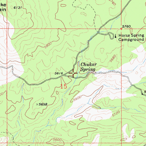 Topographic Map of Chukar Spring, CA