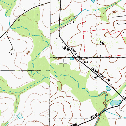 Topographic Map of England Farms, MD