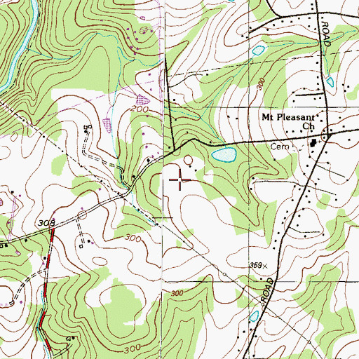 Topographic Map of Rumbleway Farm, MD