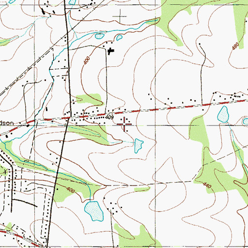 Topographic Map of Meadows Farm, MD