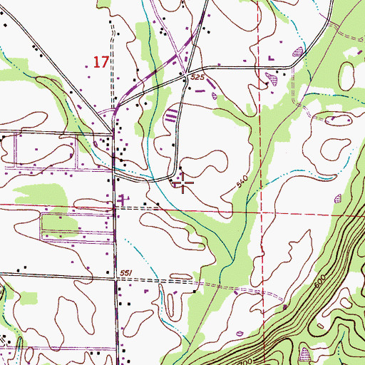 Topographic Map of Brown's Farms, AL