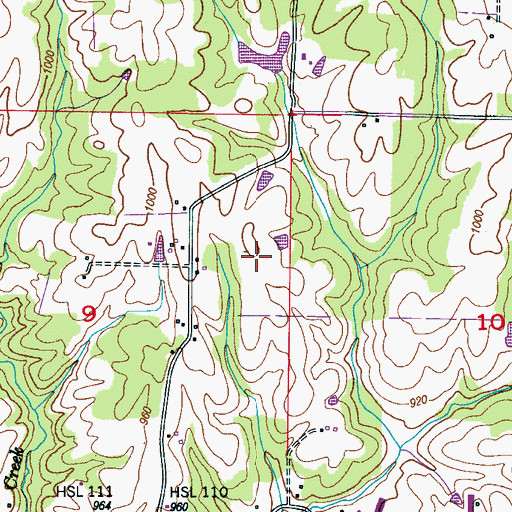 Topographic Map of F and L Farms, AL