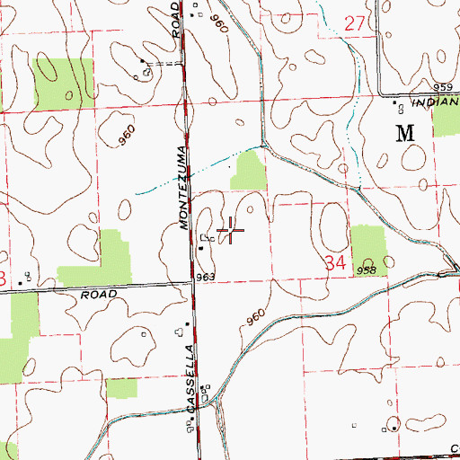 Topographic Map of Albers Acres, OH