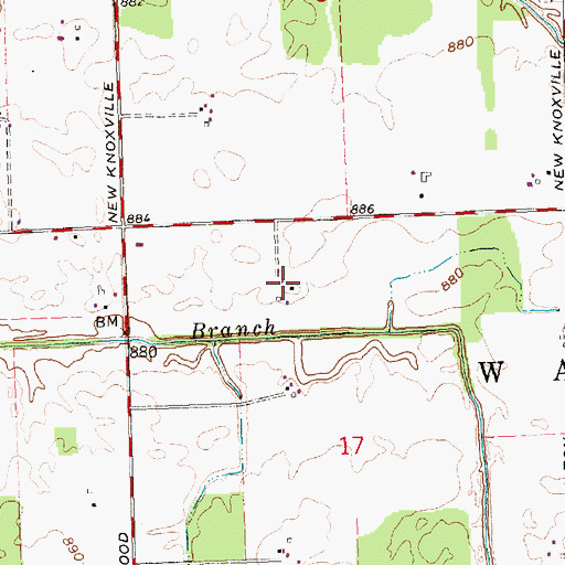 Topographic Map of Homan Dairy, OH