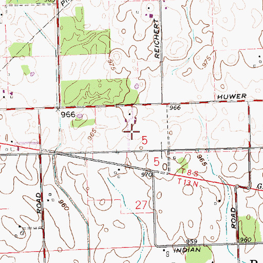 Topographic Map of Gold Top Farm, OH