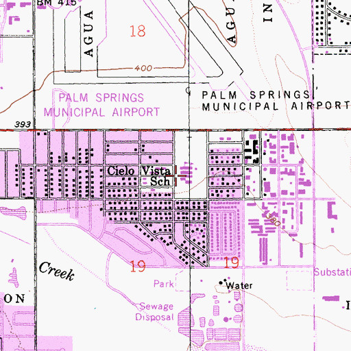 Topographic Map of Cielo Vista Charter School, CA