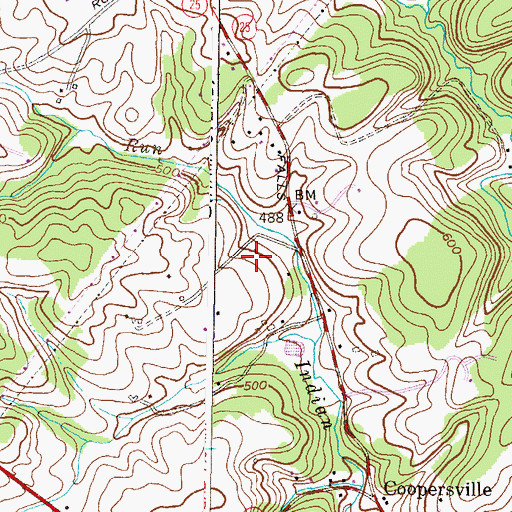Topographic Map of Basignani Winery, MD