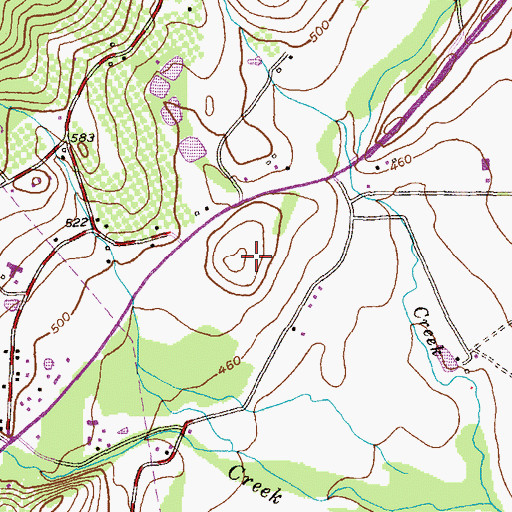 Topographic Map of Catoctin Breeze Vineyard, MD