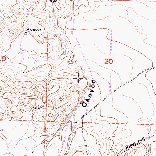 Topographic Map of Cienaga Canyon, CA