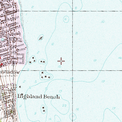 Topographic Map of Longmeadow Rock, RI