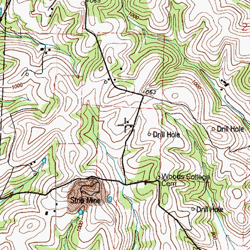 Topographic Map of Bickel Farms, OH