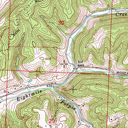 Topographic Map of Bowersock Dairy Farm, OH