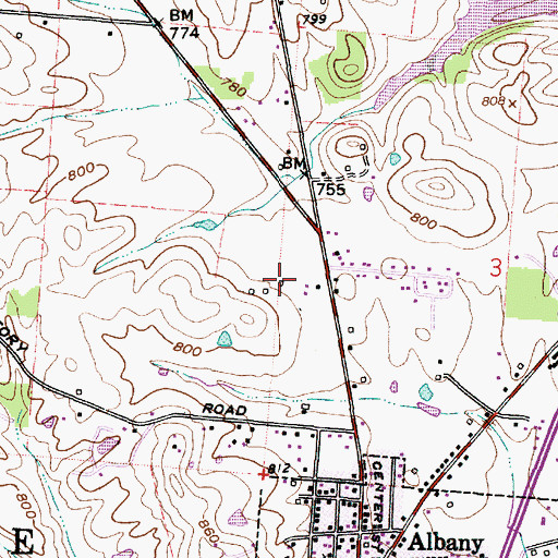 Topographic Map of Boyd Allen Dairy Farm, OH