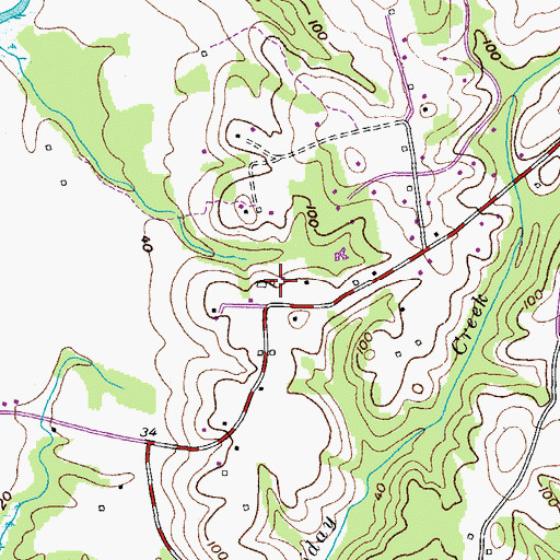 Topographic Map of Fridays Creek Winery, MD