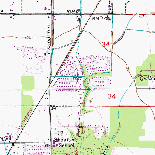 Topographic Map of Westphal Creek, WA