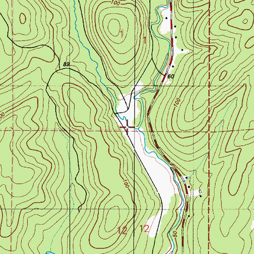 Topographic Map of Dear Valley, WA