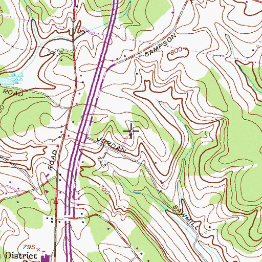 Topographic Map of Royal Rabbit Vineyards, MD