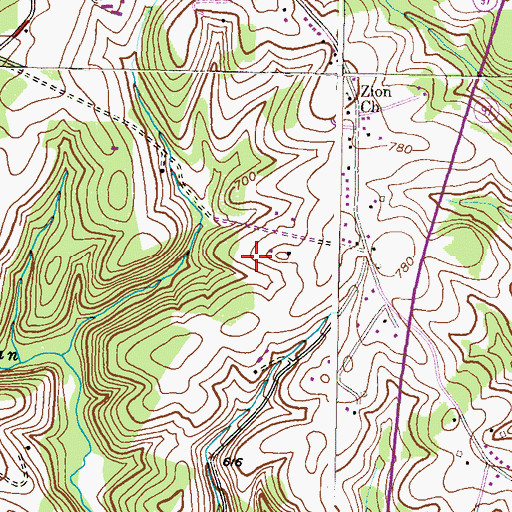 Topographic Map of Serpent Ridge Vineyard, MD