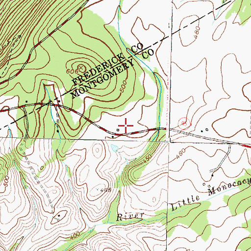 Topographic Map of Sugarloaf Mountain Vineyard, MD
