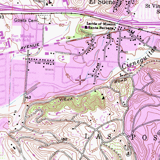 Topographic Map of Cieneguitas Creek, CA