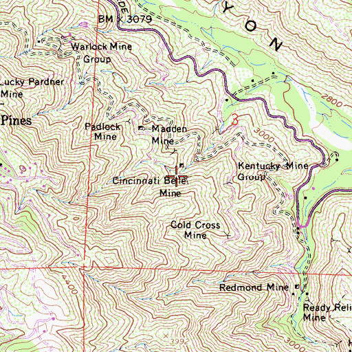 Topographic Map of Cimarron Elementary School, CA