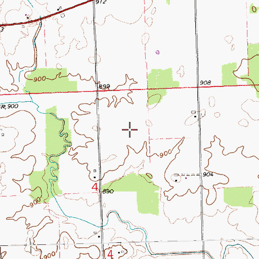 Topographic Map of Bridgewater Dairy, OH