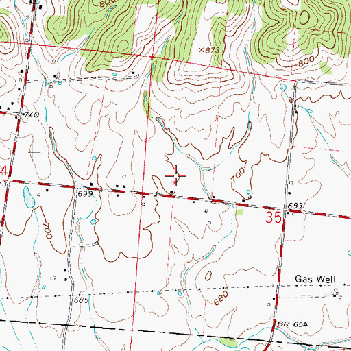 Topographic Map of Brown Farm, OH