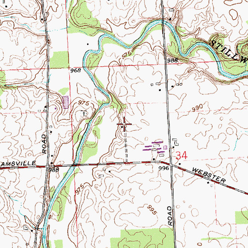 Topographic Map of Brunswick Dairy Farms, OH