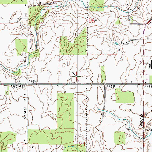 Topographic Map of Buckeye Lawn Farm, OH