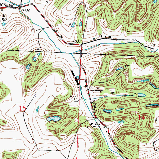Topographic Map of Burky Farm, OH